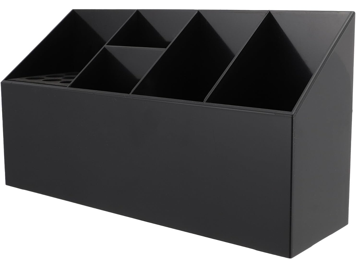 Soporte Pour Tijeras De Coiffure En Abs Negro Organiseur D’outils Salon Boîte Rangement Polyvalente