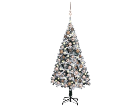 Árbol de Navidad VIDAXL preiluminado con luces y bolas verde (150 cm)
