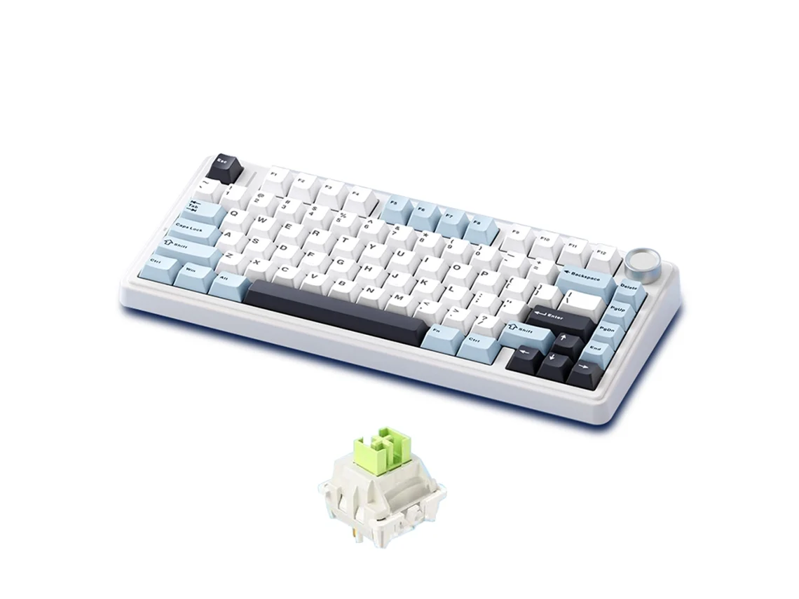 Teclado mecánico inalámbrico Aula F75 Tri-mode de 99 teclas con efecto de luz para gamers
