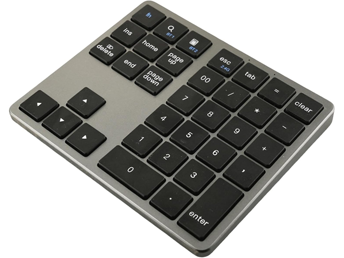 Teclado pequeño con cable para ordenador, ABS, silencioso, 2,4 g, 35 teclas SFUSHOS