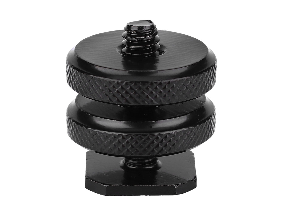 NEVEANCE Adaptador de Zapata para Flash con Tornillo de Trípode 1/4 Pulgada, Soporte de Doble Capa