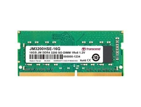 JetRam JM3200HSE-16G módulo de memoria 16 GB 1 x 16 GB DDR4 3200 MHz TRANSCEND