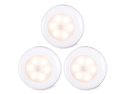 2026-lámparas De Sensor De Movimiento Interior, Luces Led Sin Cable Para Armarios (blanco Cálido, 3 Paquete)