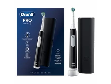 Cepillo de Dientes Eléctrico ORAL-B Pro 1 (Negro - Rosa)