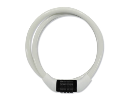 Candado de bicicleta CRAZY SAFETY blanco para niños con sistema de correspondencia numérica