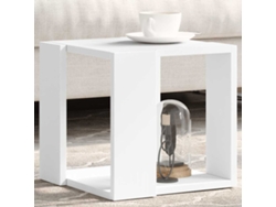 Mesa de centro de 32x32x30 cm, fabricada en madera sintética blanca, HARLANV1