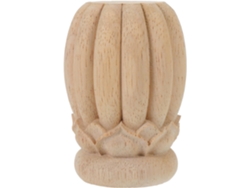 Remate De Columna Romana De Madera Natural Tallada, Adorno Decorativo Macizo