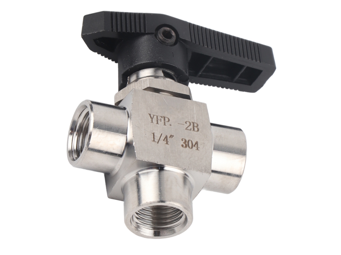 Válvula De Bola De 3 Vías Con Rosca Hembra Bspp De 1/4", Acero Inoxidable, Control De Flujo.