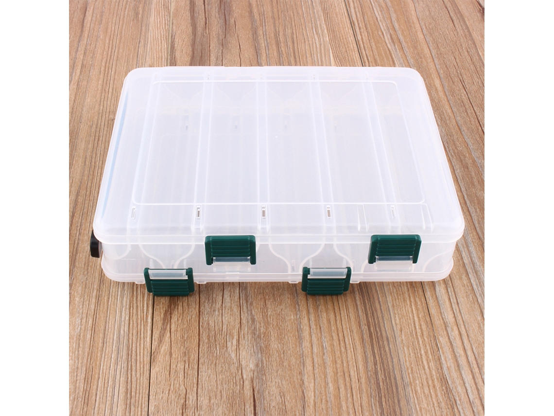 Caja De Plástico Grande Con 12 Compartimentos, De Doble Cara, Para Guardar Señuelos Y Aparejos De Pesca.