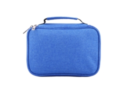 Estuche plegable multifunción con 72 compartimentos, gran capacidad, organizador de lápices azul