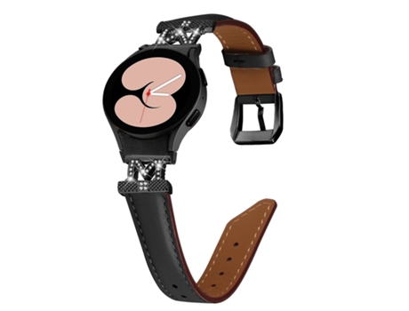 Correa de reloj con enlace tipo M negra con diamantes de imitación para Samsung Galaxy Watch Serie 4/5/6 Negro