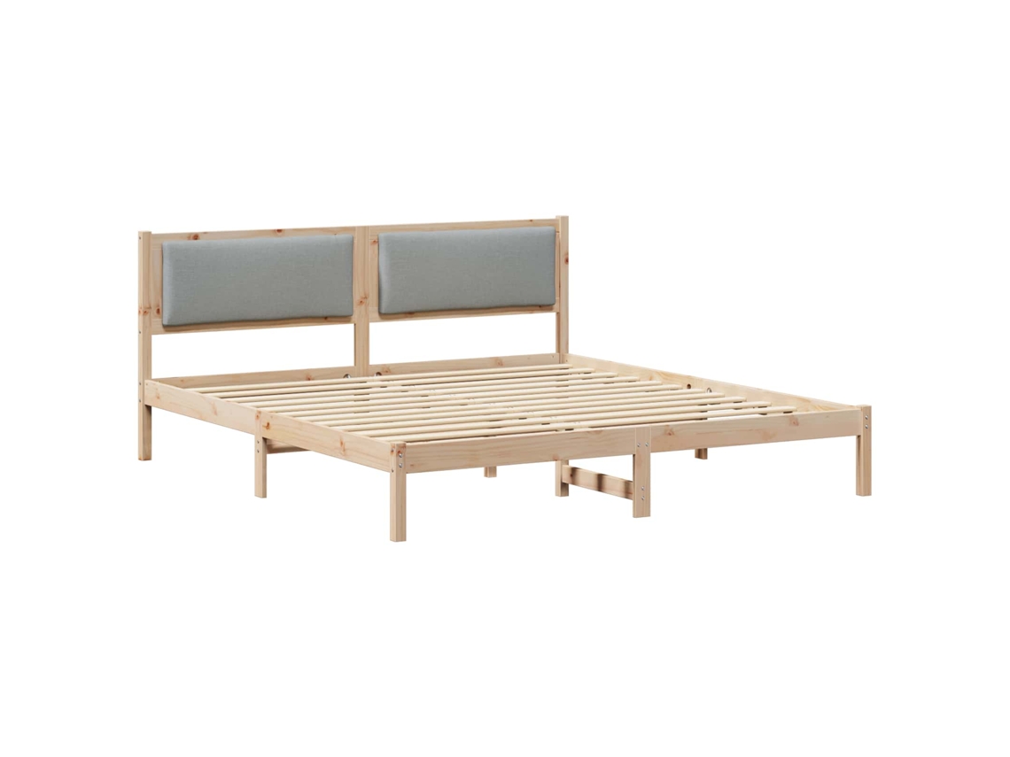 Maison Exclusive - Estructura De Cama Con Cabecera Gris Claro 180 X 200 Cm