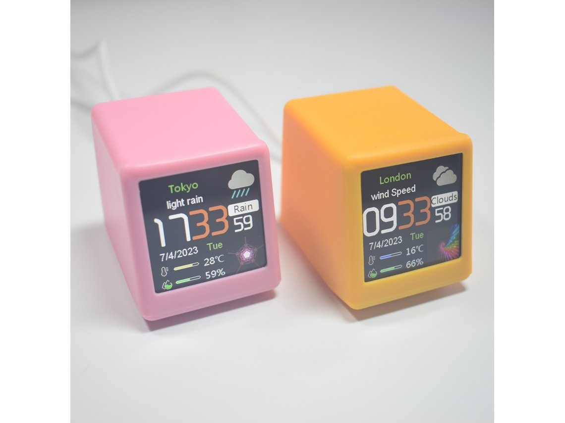 Reloj Inteligente Wifi Con Termómetro Humedad Estación Meteorológica Oled