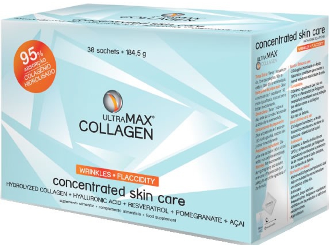 Complemento Alimentar GOLDNUTRITION Ultramax Collagen 30 Sobres Xr (Granada, Uva - 6,15 g)