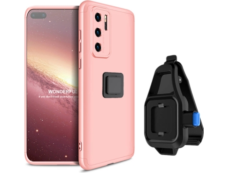 Funda Huawei P40 Pro Slim Armor 360º con Soporte para la Cintura Rosa