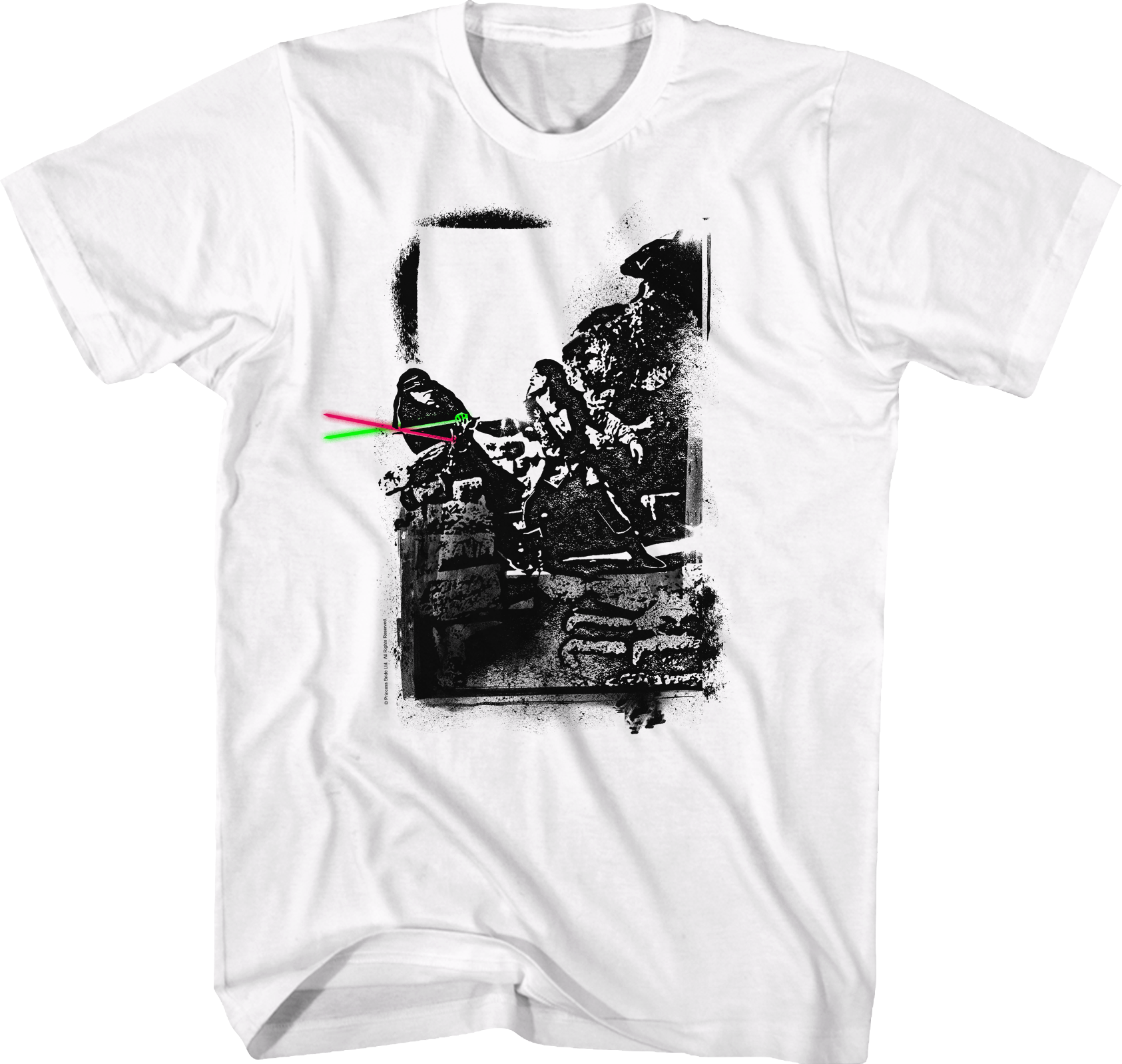 Camiseta Unisexo DEEPSTONE Princess Bride Lightsaber Blanco (XXL)
