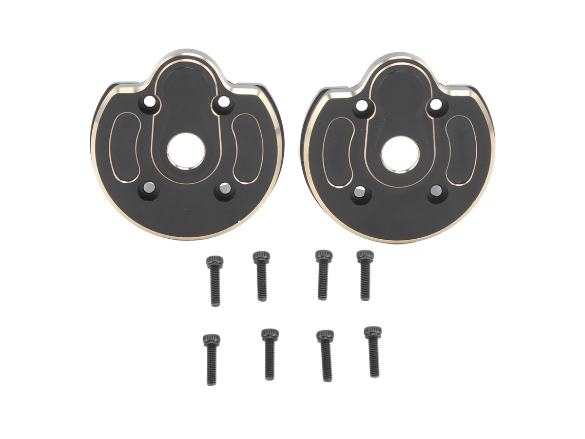 Ymsl 2pcs Tapa Portal Coche Rc Latón Negro Resistente Axial 1/10 Capra Scx10 Iii Ar45p Eje Hxl