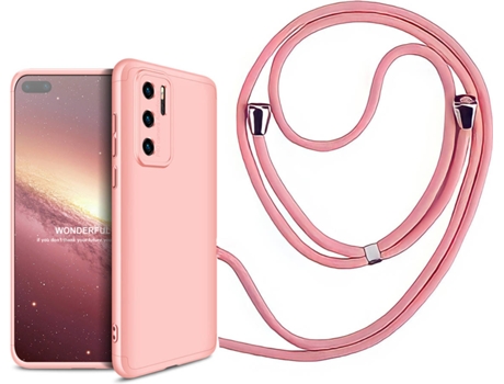 Funda Huawei P40 Pro Slim Armor 360º con Collar Rosa