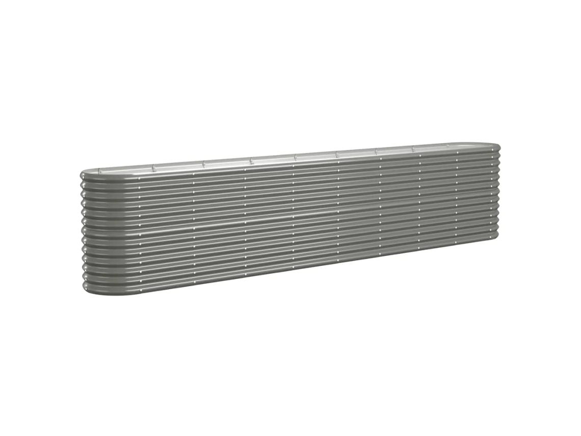 Jardinera VIDAXL Gris Acero (332x40x68cm)