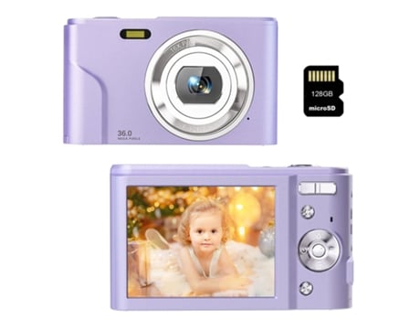 Cámara fotos digital infantil compacta LKC DC311AF Nivel de entrada Regalo de cámara para estudiantes niños 48MP HD resolución Pantalla de 2,4 pulg...