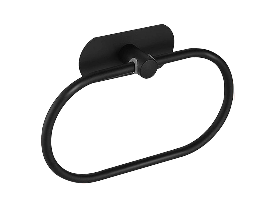 Anillo Para Toallas De Acero Inoxidable, Montaje En Pared, No Requiere Perforación, Diseño Moderno, Accesorios De Baño, Negro.