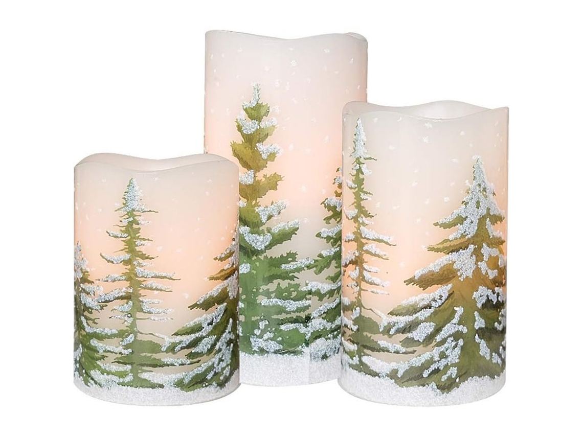 Velas Led Sin Llama Con Temporizador Automático Diario, Velas De Cera Auténtica A Pilas Para Decoración Navideña.