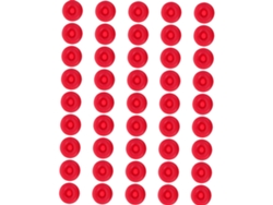 Paquete De 45 Tapones De Látex Rojo Para Sellar Y Proteger Tuberías.