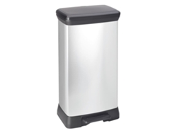 Cubo de basura CURVER Plateado Plástico