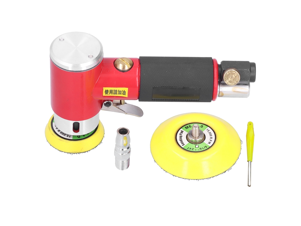 Minipulidora Neumática De Disco Con Deflexión De 3 Mm Y 15000 Rpm. Máquina De Lijado Aéreo.