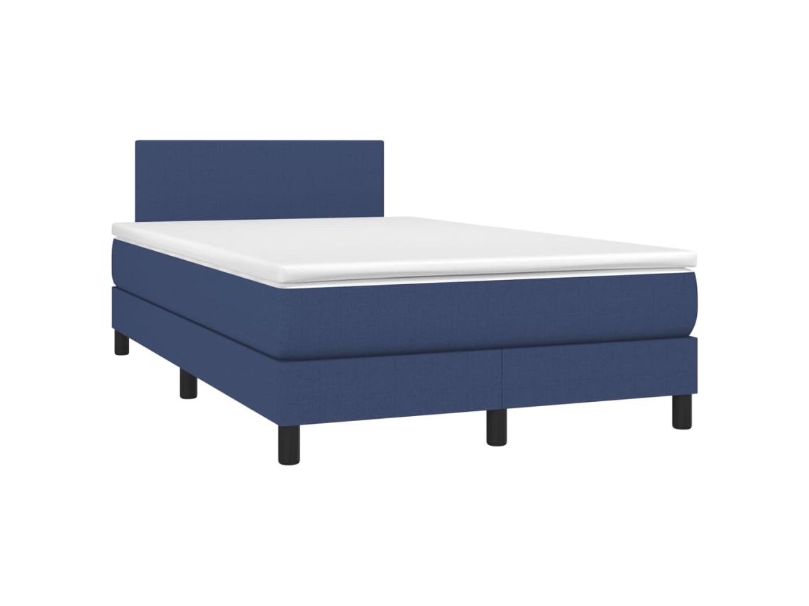 Maison Exclusive - Cama Box Spring Con Colchón Tela Azul 120x190 Cm