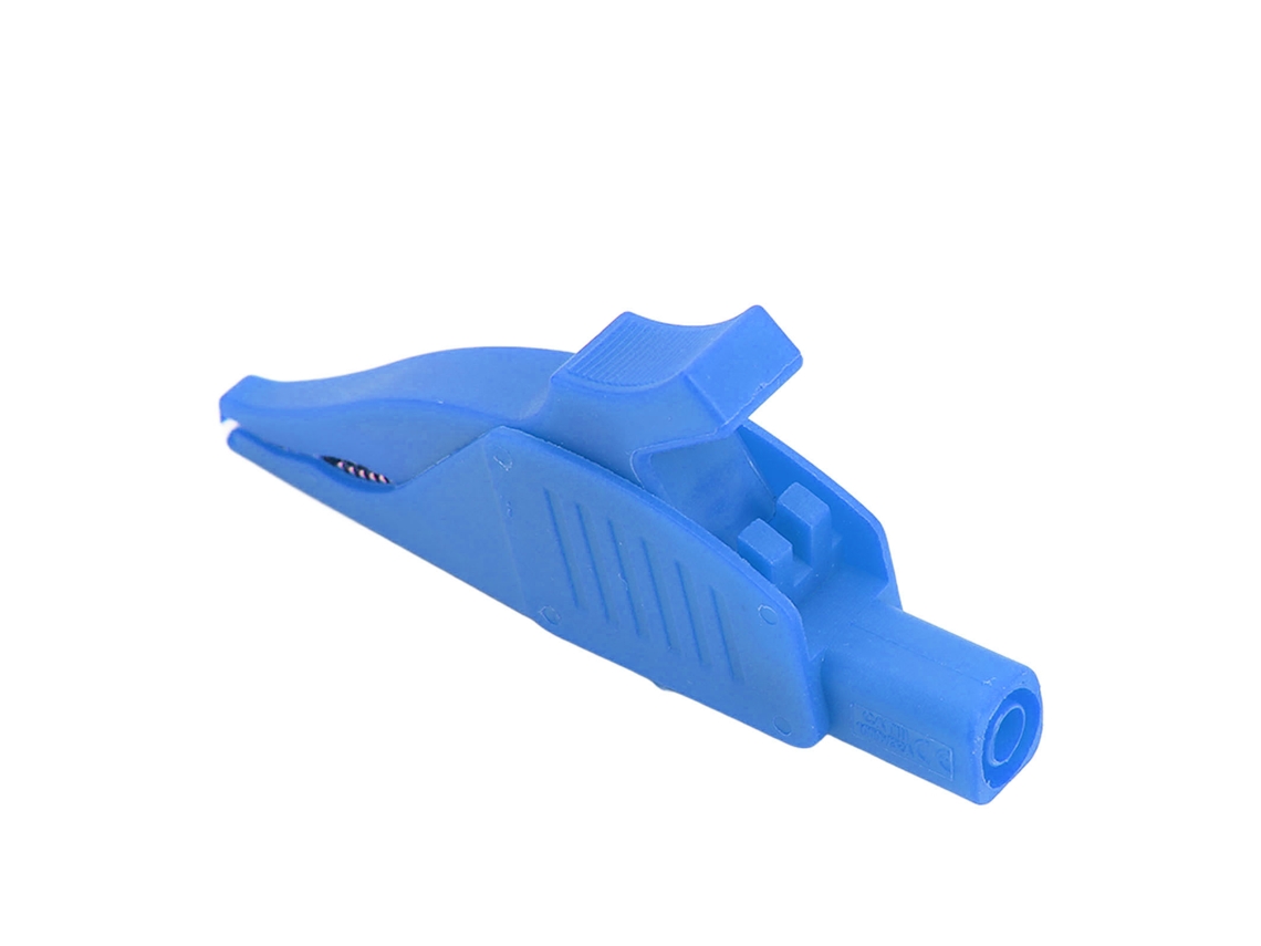 Pinza Eléctrica Aislada De 32 A/1000 V Con Tapa Antiderrame De Latón Para Prueba De Baterías De Coche, 4 Mm, Azul