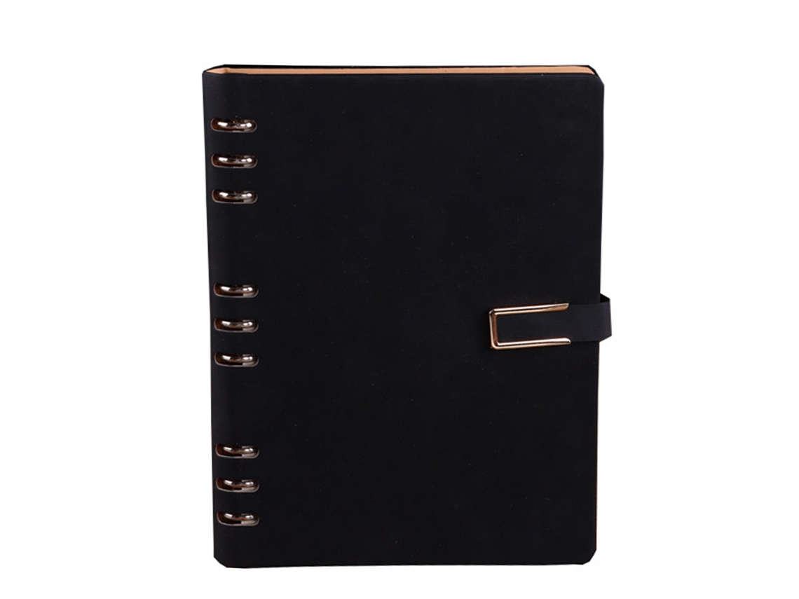 Cuaderno A5 personalizado para oficina, cuaderno de hojas sueltas para estudiantes, cuaderno con tapa de cuero y anilla Kofihety