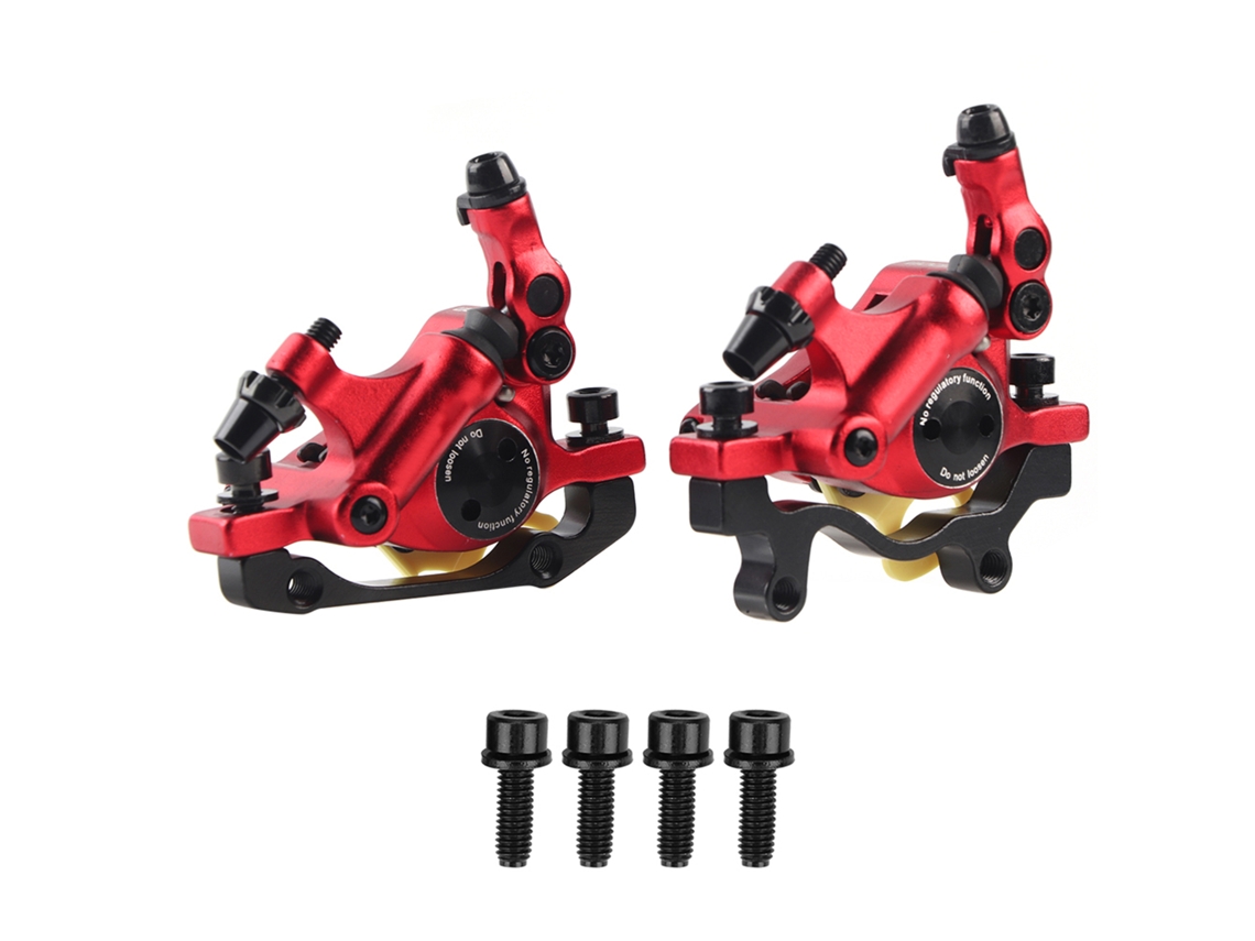 Juego De Frenos De Disco Hidráulicos Hb-100 De Aleación De Aluminio Para Bicicletas De Montaña Y Carretera, Color Rojo.