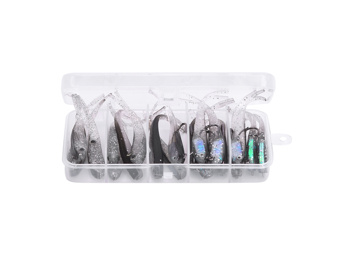 Set De 20 Señuelos Suaves De Simulación Con Plomo Brillante, Equipo De Pesca Para Agua Dulce Y Salada