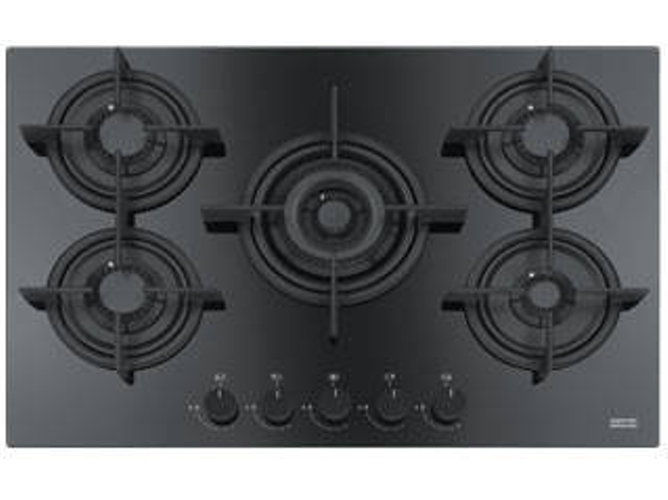 Placa de Gas FRANKE Crystal FHCR 755 4G TC HE BK C (Gas Butano-propano - 75 cm - Negro)