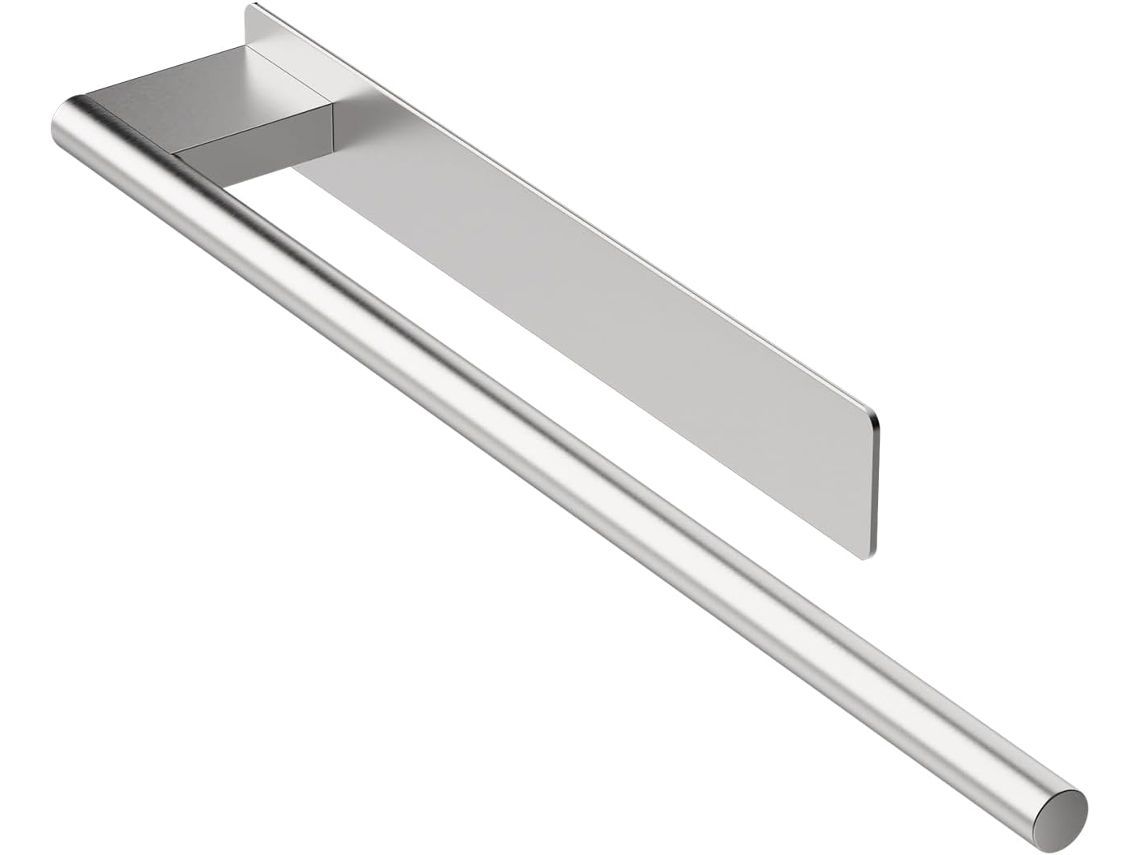 Toallero De Acero Inoxidable, 39 Cm, Sin Orificio, Autoadhesivo.