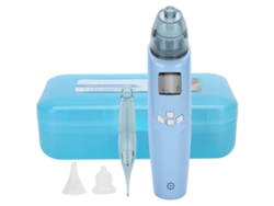Limpiador Nasal Eléctrico Para Bebés Con Música, Luces Led, 3 Niveles De Succión Y Puntas De Silicona Azules.