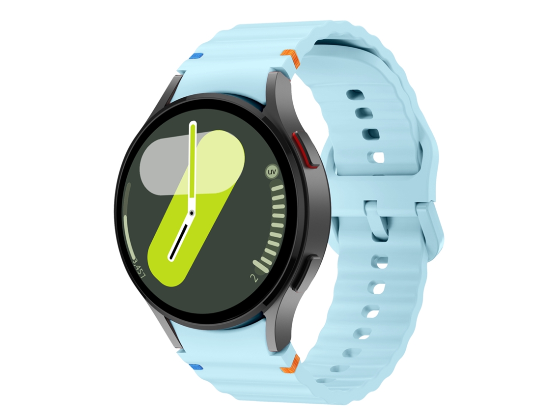 Correa de silicona ondulada XIAOMOYU de 20 mm para Samsung Galaxy Watch 5 en azul claro