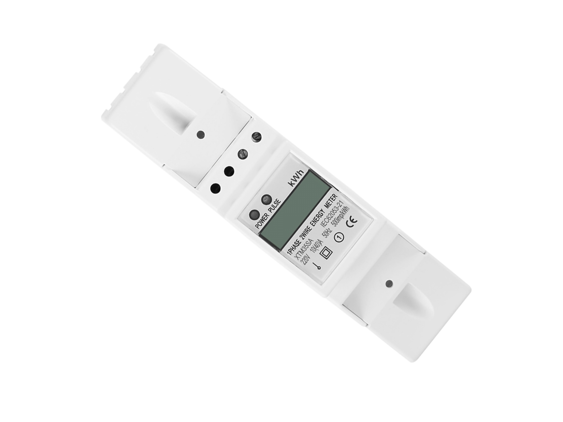 Medidor de energía digital para riel de 10 40a