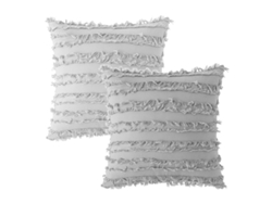Juego De 2 Fundas De Almohada De Algodón Y Lino Estilo Bohemio, 45,7 X 45,7 Cm