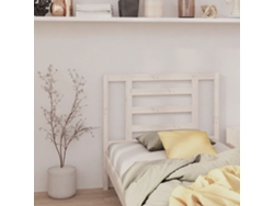 Cabecero De Cama Madera Maciza De Pino Blanco 96x4x100 Cm