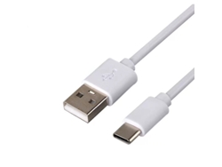 Cable de datos y carga USB tipo C de 1 m, compatible con carga rápida y sincronización.