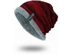 Gorro De Punto Grueso Con Forro Suave, Gorro De Invierno Acogedor, Gorro Holgado Y Cálido.