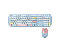 Conjunto de teclado y ratón Bluetooth, diseño retro, teclas suaves al tacto, inalámbrico, teclados y teclados numéricos Ly Ebike
