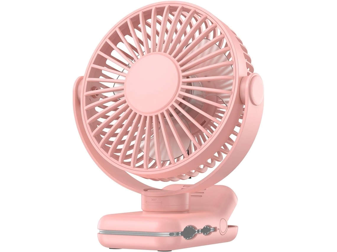 Ventilador De Escritorio Usb Pequeño Portátil Con Clip 3 Velocidades Potente Flujo Aire Rotación 720°