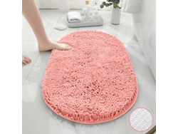 Alfombra de Baño LUUCOZK Antideslizantes Absorbentes Decoración Baño Secado Rápidopolvo Poliéster Naranja (50x80cm)