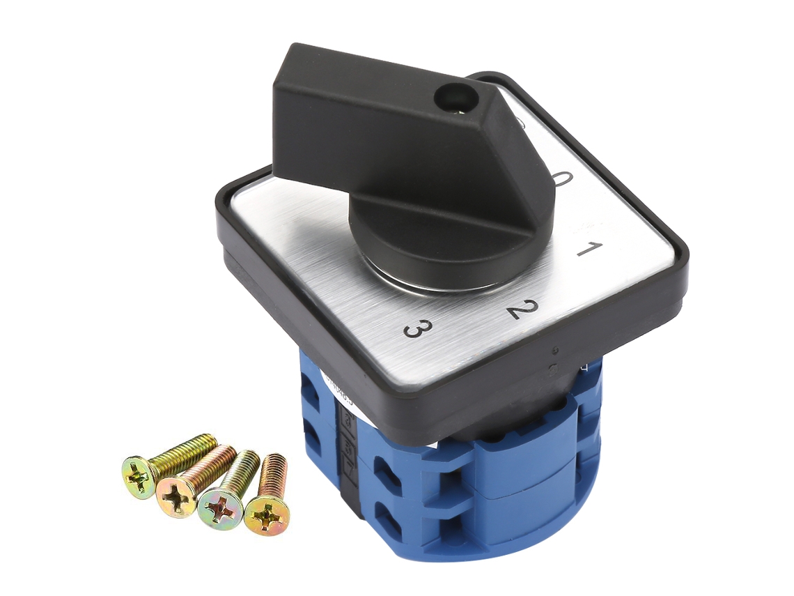 2026velora - Botón selector giratorio universal para cambio de cámara, 2 polos, 4 posiciones, 660 V 20 A