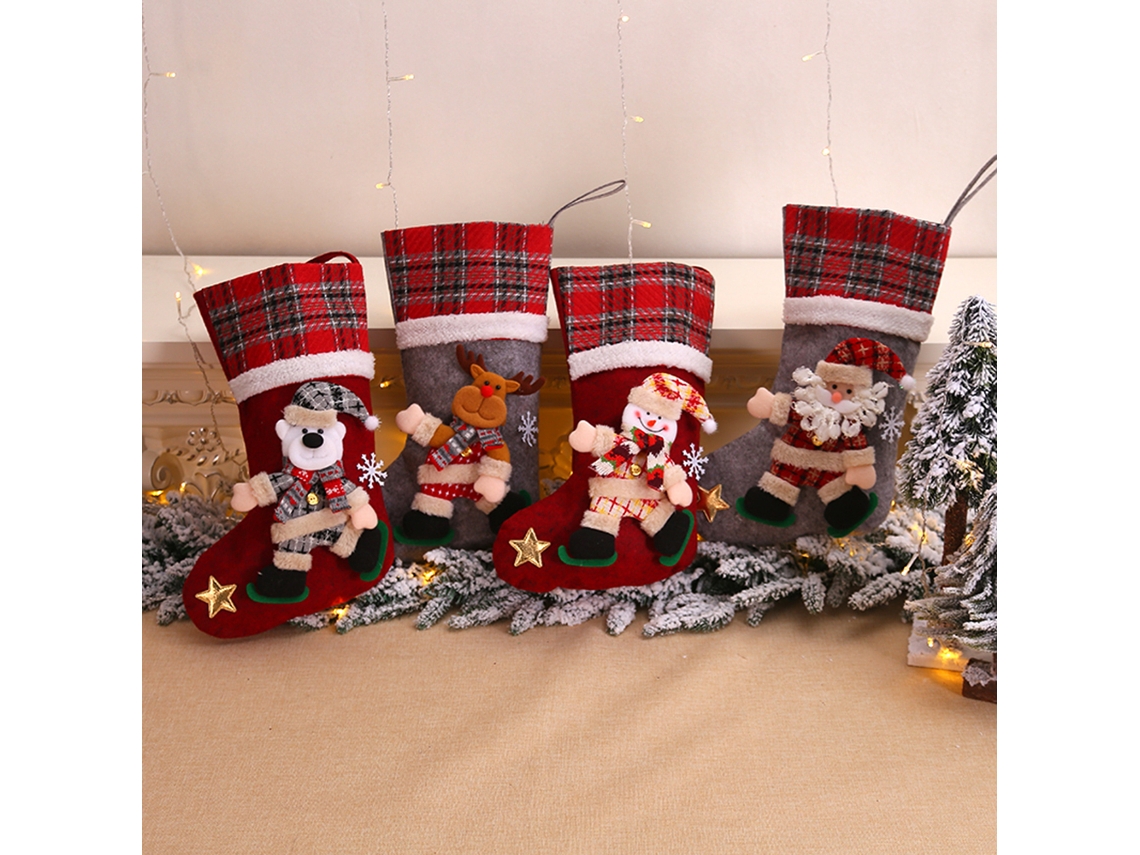 Calcetín Navideño Creativo, Nuevo Estilo, Bolsa De Regalo, Decoración Para El Árbol De Navidad, Adorno Para Fiestas