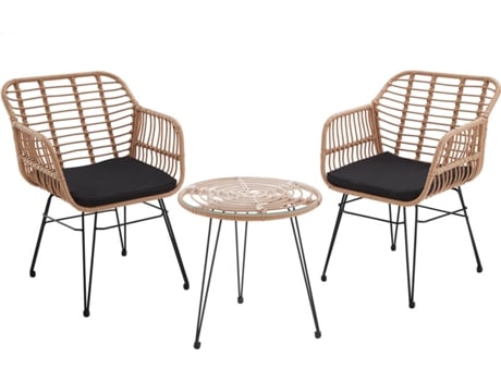 Conjunto de Jardín TECTAKE Molfetta (Marrón - Acero - 64.5x58x86.5 cm)