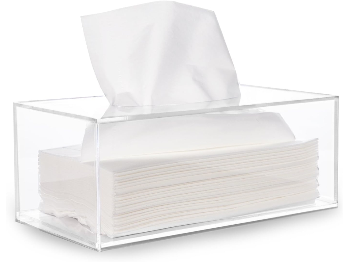 Protección Contra Daños, Cubierta De Acrílico Transparente Para Caja De Pañuelos Con Cierre Magnético, Fácil De Rellenar Para Usos Múltiples, Elegante